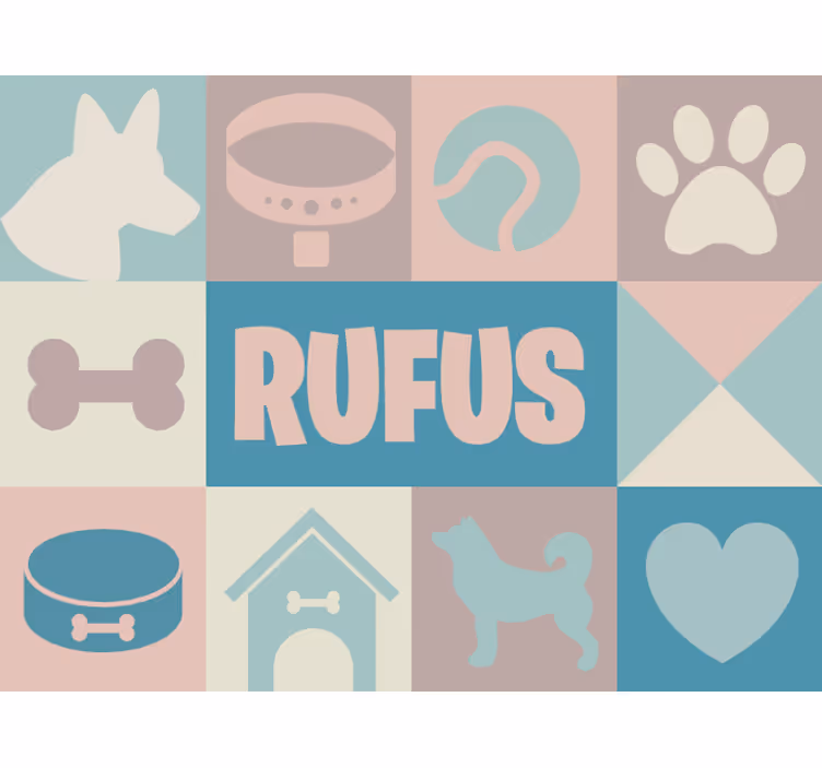 Rollo fenster schlafzimmer mit personalisierten hunden - TenStickers