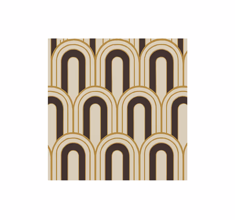 Rollo fenster vintage im 1970er art deco stil - TenStickers