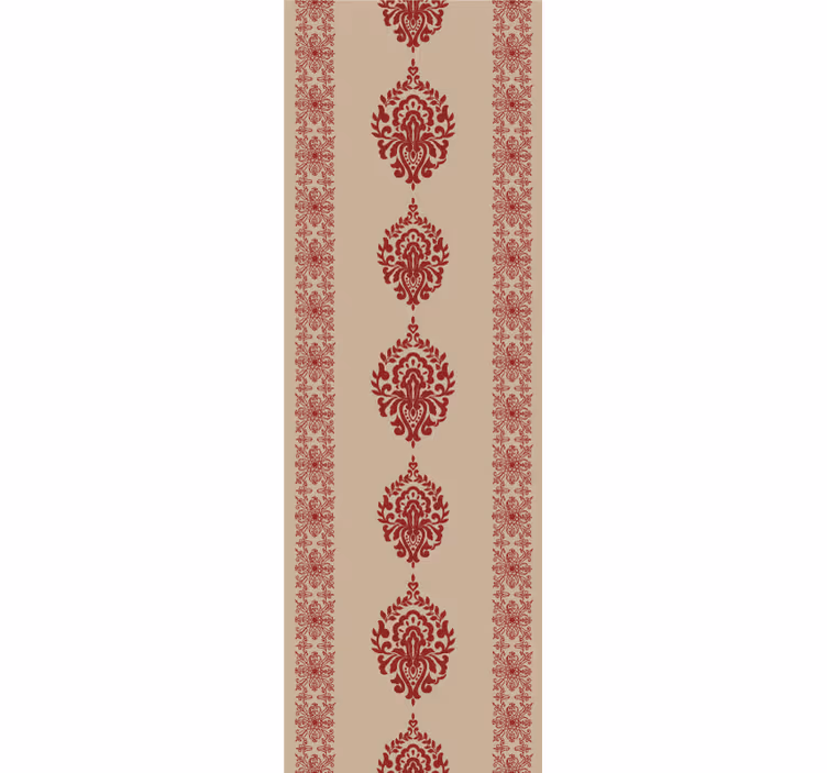 Rollo fenster vintage mit eleganten roten mustern - TenStickers