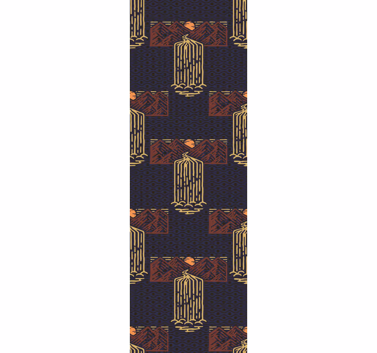 Rollo fenster vintage retro wasserfall landschaft - TenStickers