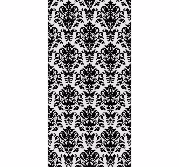 Rollo fenster vintage elegantes monochrommuster - TenStickers