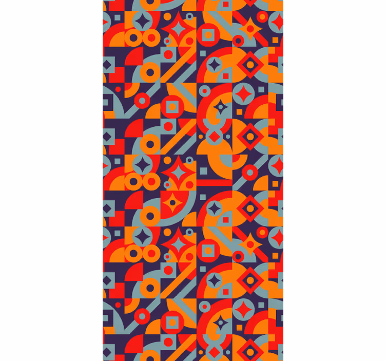 Rollo fenster vintage mit geometrischen motiven - TenStickers