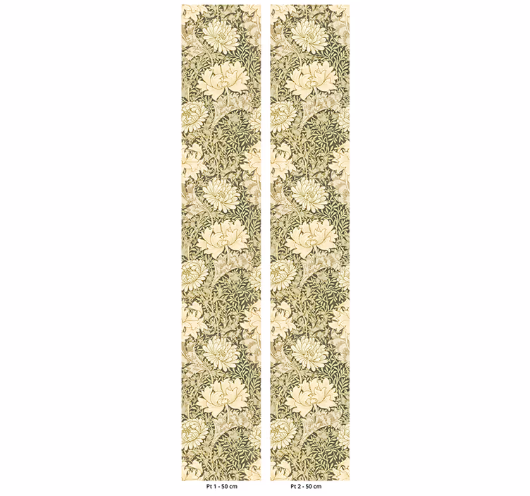 Rollo fenster vintage im jugendstil chrysantheme - TenStickers