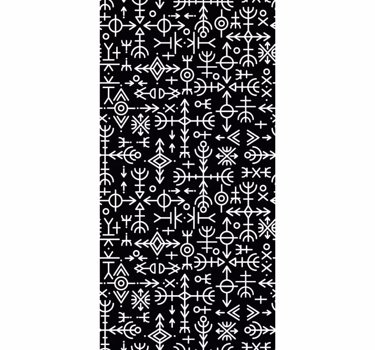 Rollo fenster vintage mit wikinger-symbolen set - TenStickers