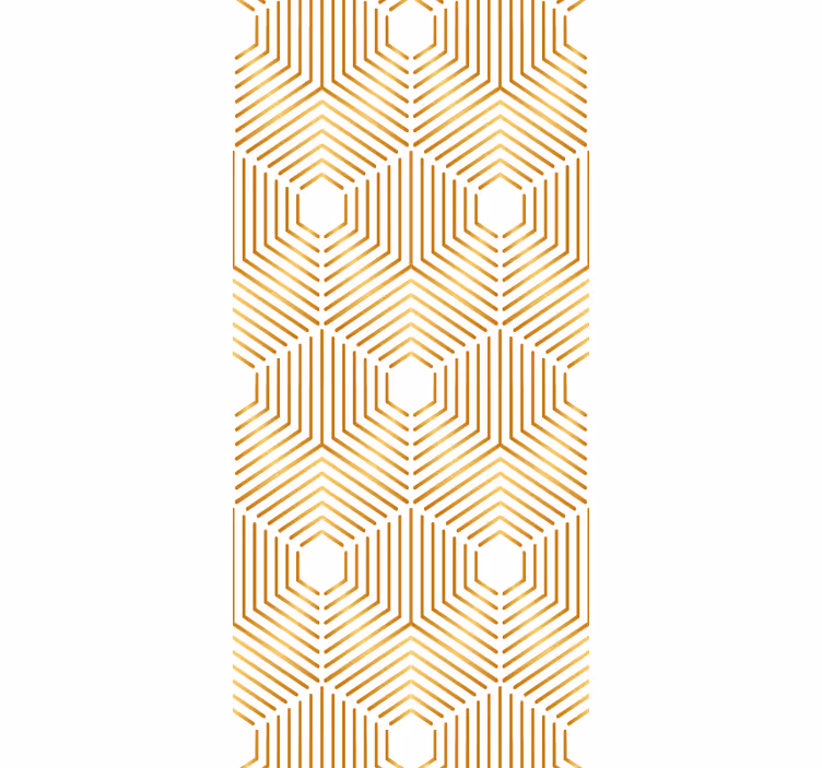 Rollo fenster vintage im goldenen quadrate dekor - TenStickers