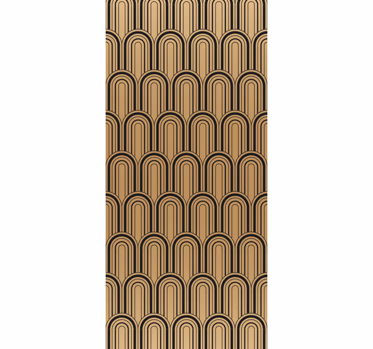 Rollo fenster vintage mit goldenem bogenmuster - TenStickers