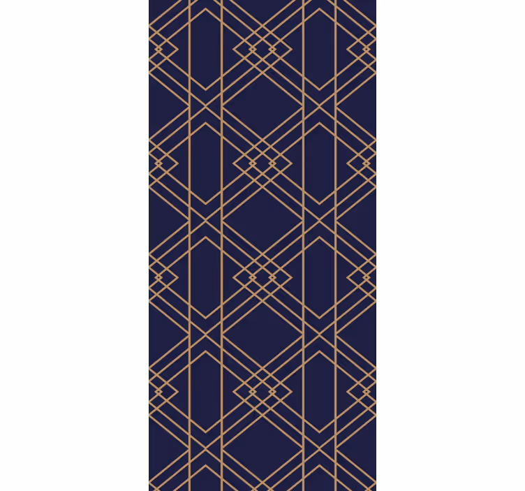 Rollo fenster vintage mit goldenem quadrat muster - TenStickers