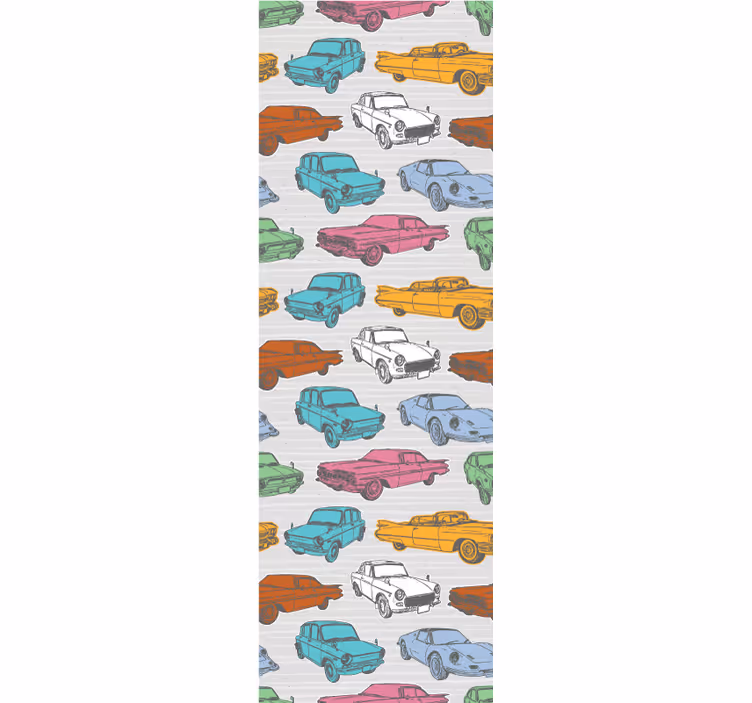 Rollo fenster vintage bunte oldtimer - TenStickers