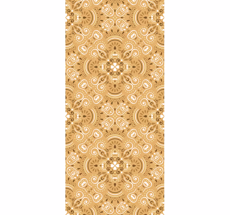 Rollo fenster vintage mit beigem ornamentmuster - TenStickers
