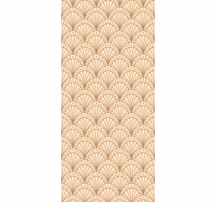 Rollo fenster vintage muster mit goldenen austern - TenStickers