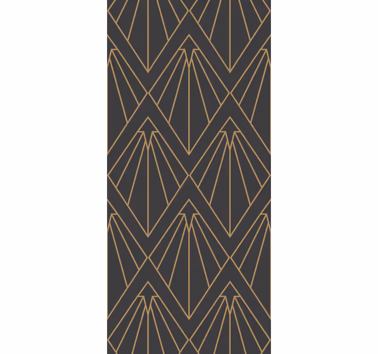 Rollo fenster vintage goldene diamanten und linien kunst - TenStickers