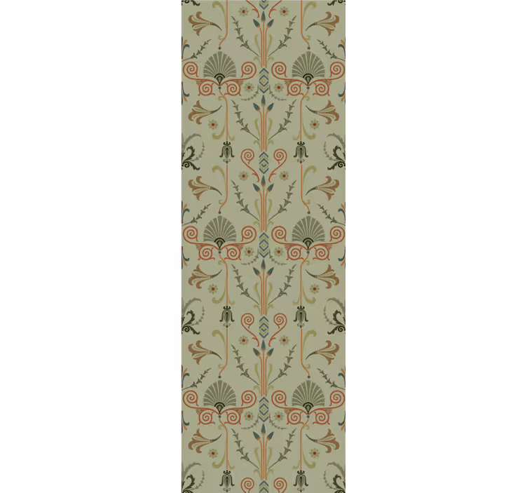 Rollo fenster vintage grünes blumenmuster klassisch - TenStickers