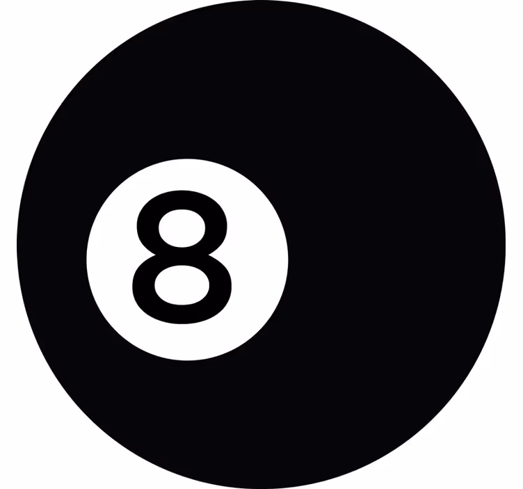 Rollo fenster schwarz billardball nummer 8 - TenStickers
