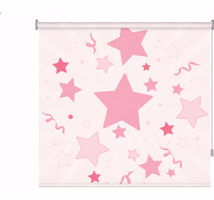 Rollo fenster rosa große pinke sterne - TenStickers