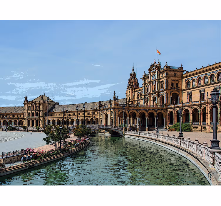 Rollo fenster wohnzimmer plaza españa sevilla - TenStickers