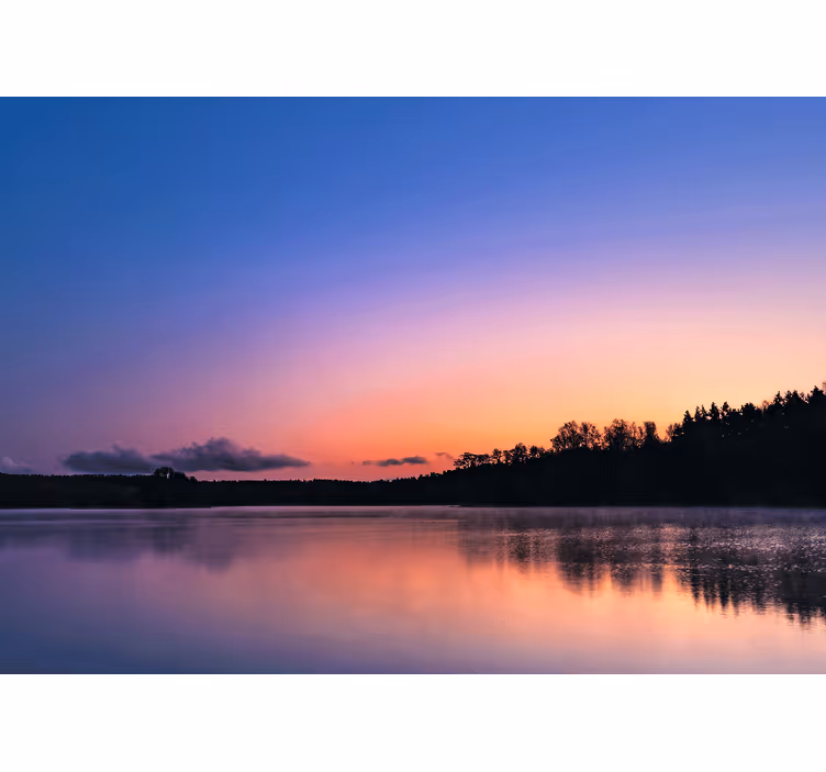 Rollo fenster wohnzimmer sonnenuntergang mazury see - TenStickers