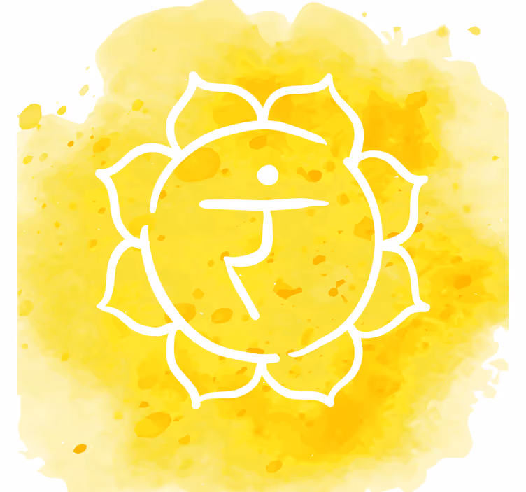 Rollo fenster wohnzimmer mit solarplexus chakra symbol - TenStickers
