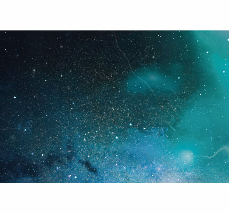 Rollo fenster wohnzimmer blaue und grüne meteoriten dusche - TenStickers