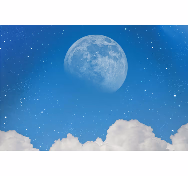 Rollo fenster wohnzimmer mit blick auf den kleinen mond - TenStickers