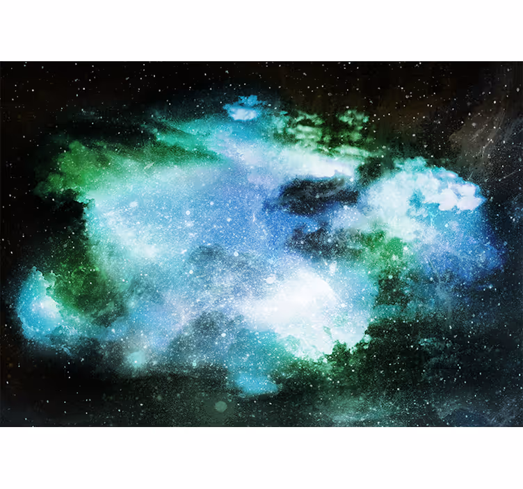 Rollo fenster wohnzimmer mit erstaunlichem kosmischen regen - TenStickers