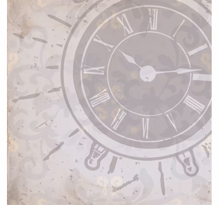 Rollo fenster wohnzimmer weiße shabby chic wanduhr - TenStickers