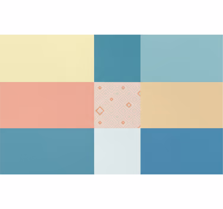 Rollo fenster wohnzimmer buntes retro patchwork-muster - TenStickers