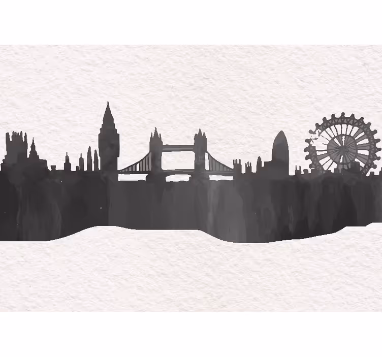 Rollo fenster wohnzimmer oxford uk skyline schwarz - TenStickers
