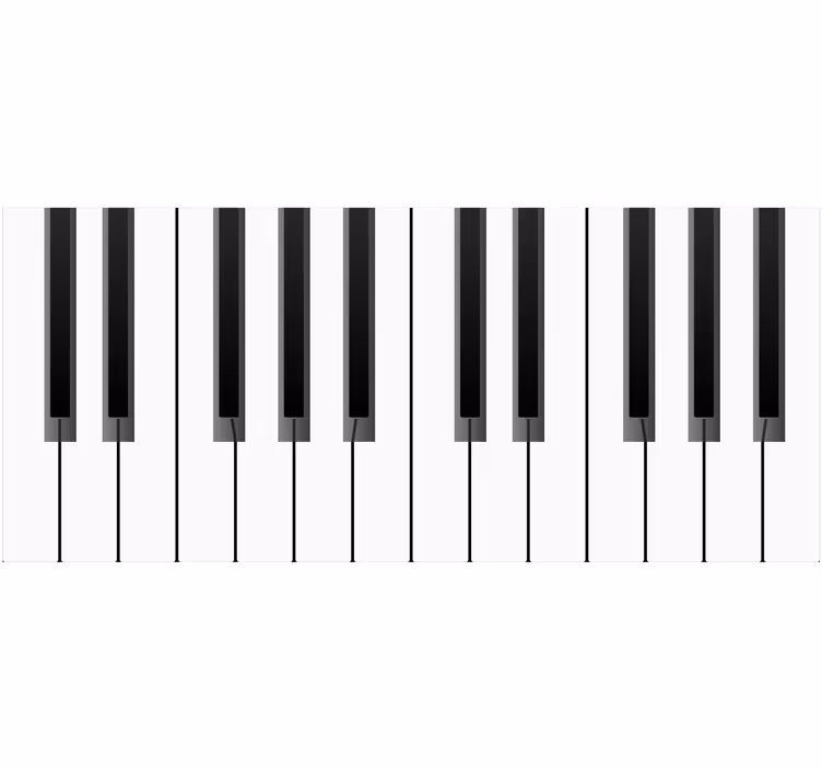 Rollo fenster weiß für großes klavier - TenStickers