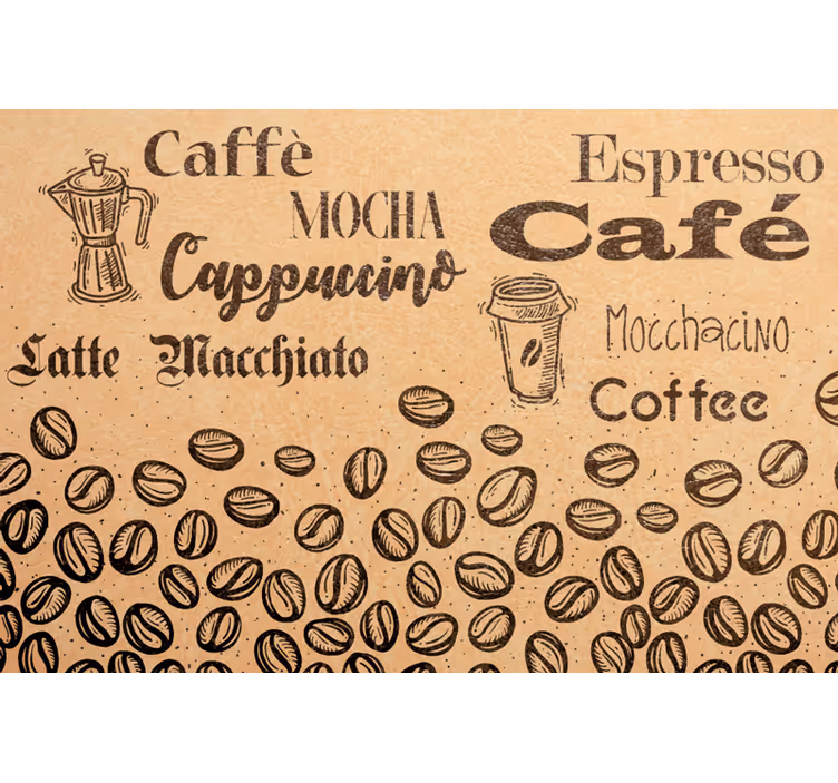 Rollo fenster beige für liebenden italienischen kaffee - TenStickers