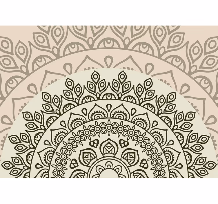Rollo fenster beige mit indischem sonnenmuster - TenStickers