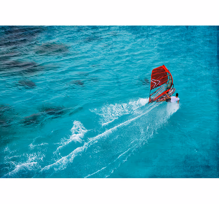 Rollo fenster schlafzimmer für windsurfer im wasser - TenStickers