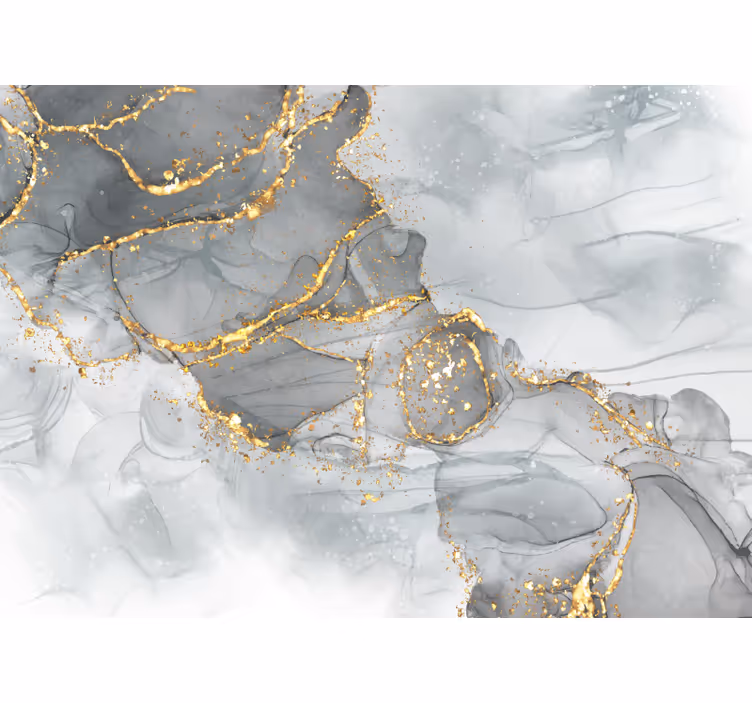 Rollo fenster schlafzimmer mosaikwand grau gold - TenStickers