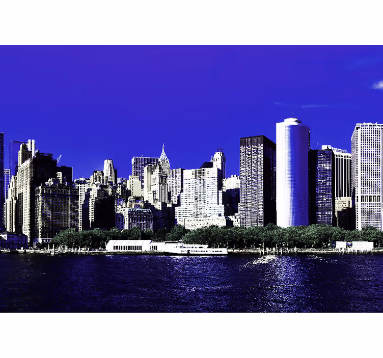 Rollo fenster schlafzimmer abendstimmung manhattan - TenStickers