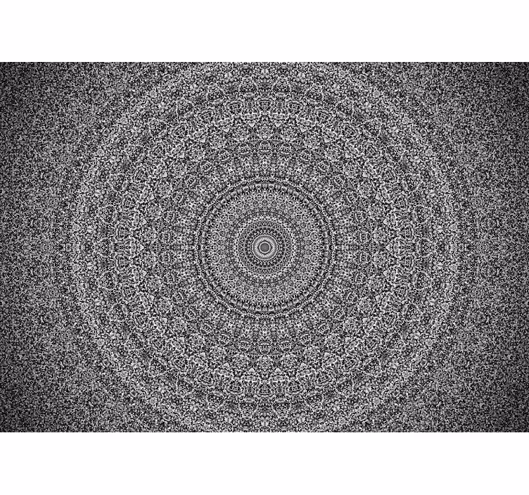 Rollo fenster schlafzimmer greyscale mandala - TenStickers