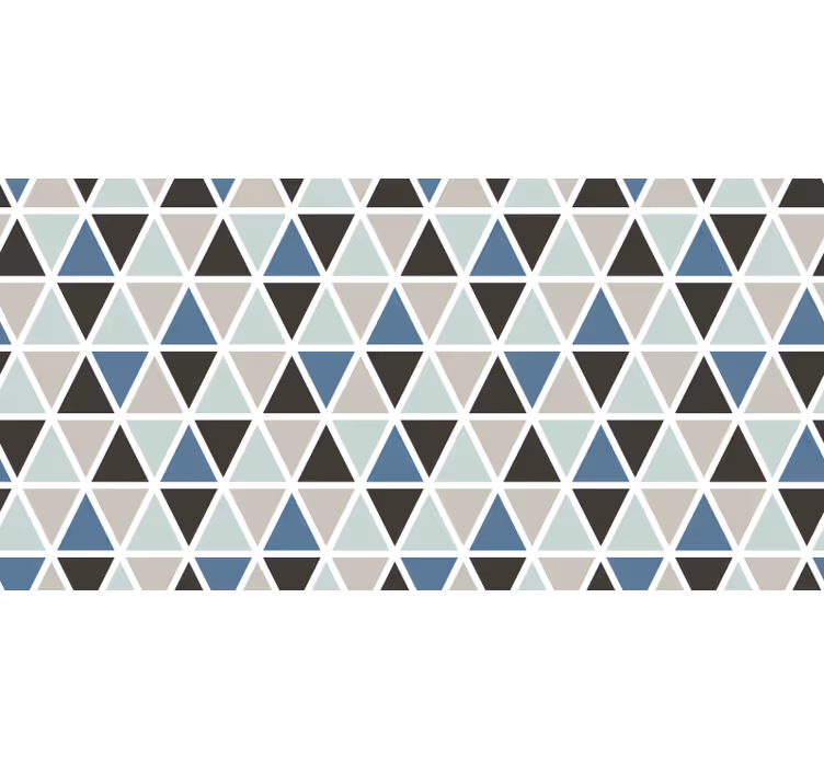 Rollo fenster grau mit grau-blauem geometrischen muster - TenStickers