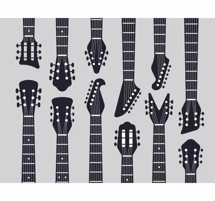 Rollo fenster grau gitarrensilhouette rockmusik - TenStickers