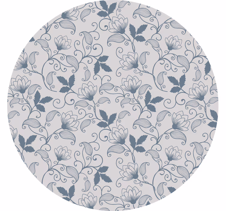 Rollo fenster grau mit floralem blauem hamptons-muster - TenStickers