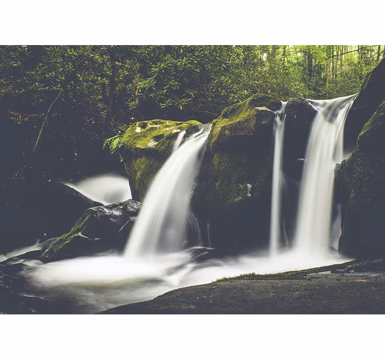 Rollo fenster schlafzimmer wasserfall im wald - TenStickers
