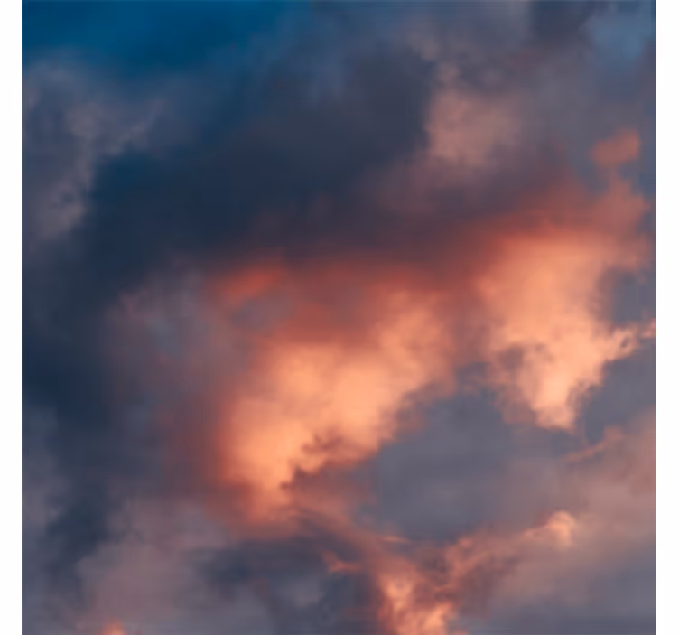 Rollo fenster wohnzimmer orange wolken himmel - TenStickers