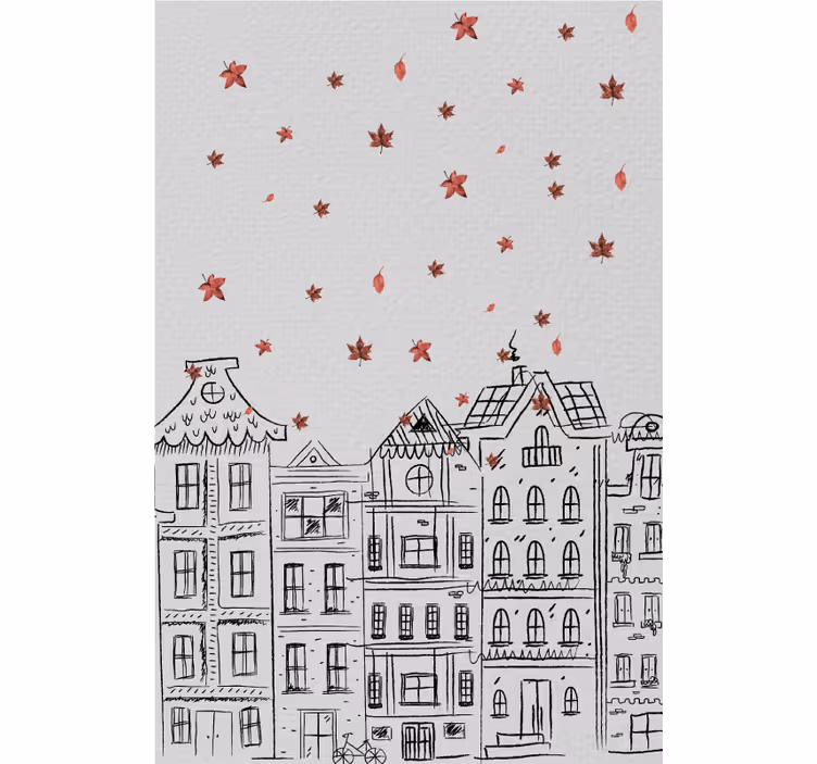 Rollo fenster wohnzimmer herbst in amsterdam - TenStickers