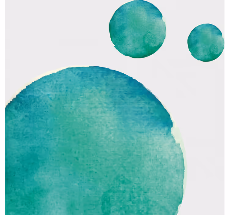 Rollo fenster wohnzimmer aquarell in aquamarin - TenStickers