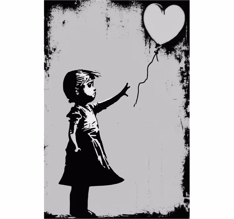 Rollo fenster wohnzimmer mit street art mädchen - TenStickers