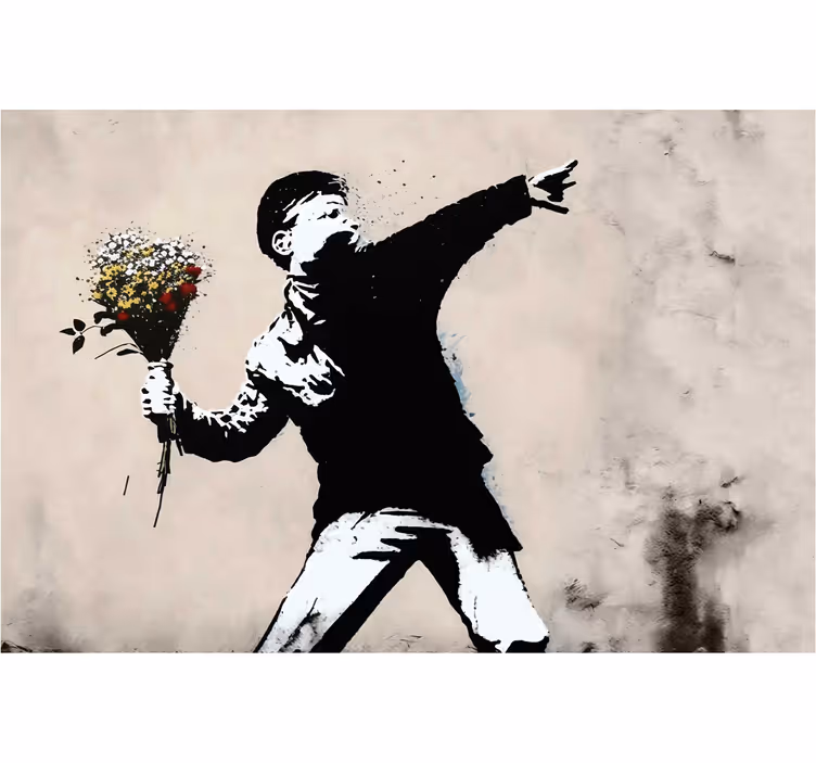 Rollo fenster wohnzimmer street art junge - TenStickers
