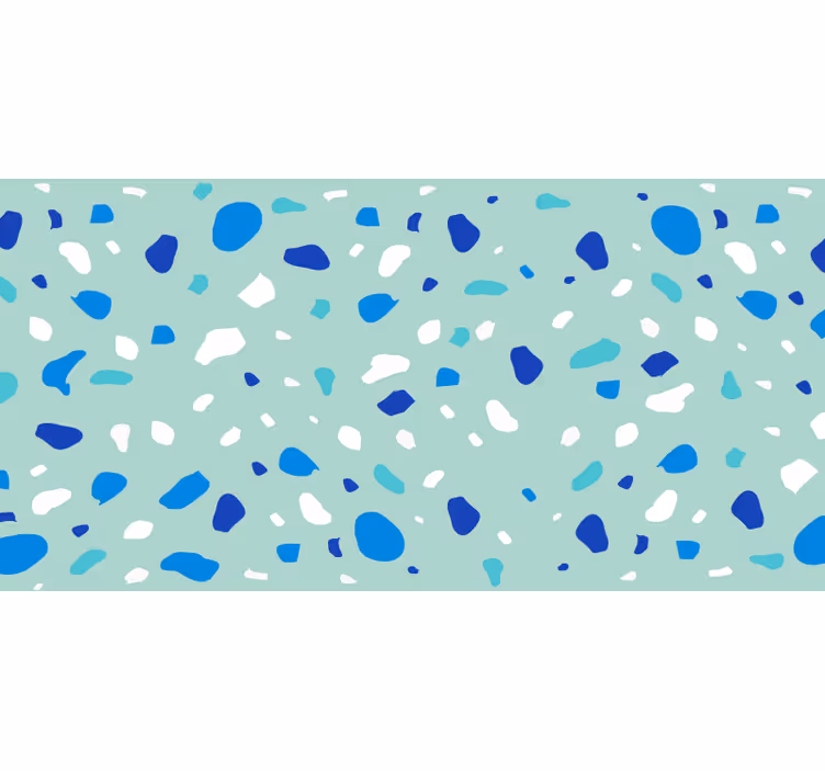 Rollo fenster schlafzimmer in blauen terrazzo-tönen - TenStickers