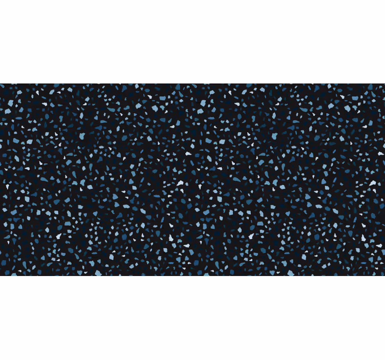 Rollo fenster schlafzimmer in schwarz und blau terrazzo - TenStickers