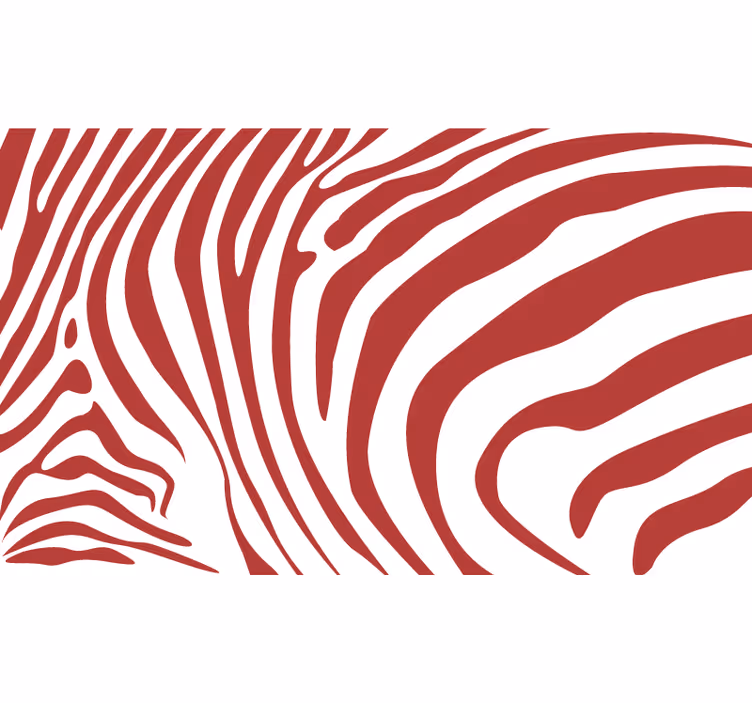 Rollo fenster schlafzimmer mit roten zebra-streifen - TenStickers