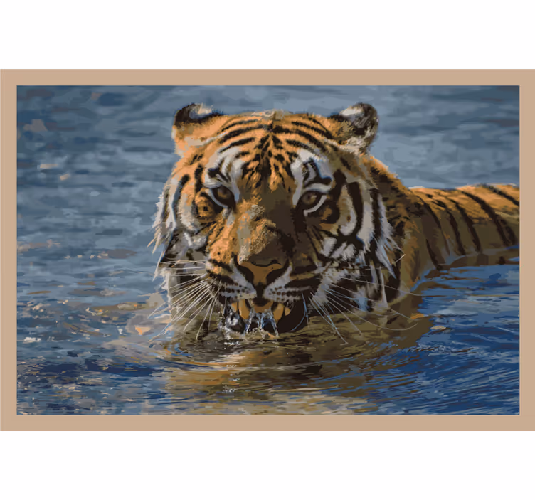 Rollo fenster schlafzimmer tiger schwimmend - TenStickers