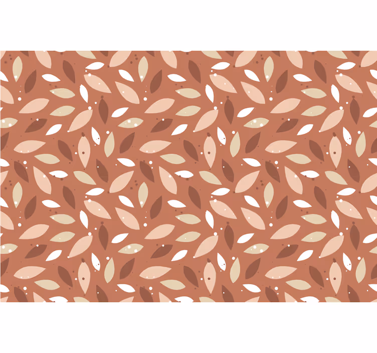 Rollo fenster schlafzimmer mit terracotta blätter muster - TenStickers