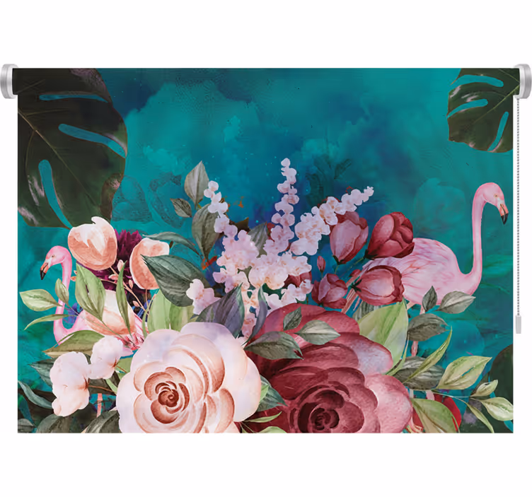 Rollo fenster schlafzimmer mit boho blumenmuster - TenStickers
