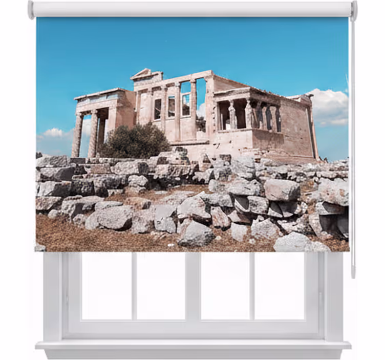 Rollo fenster schlafzimmer im design der akropolis - TenStickers